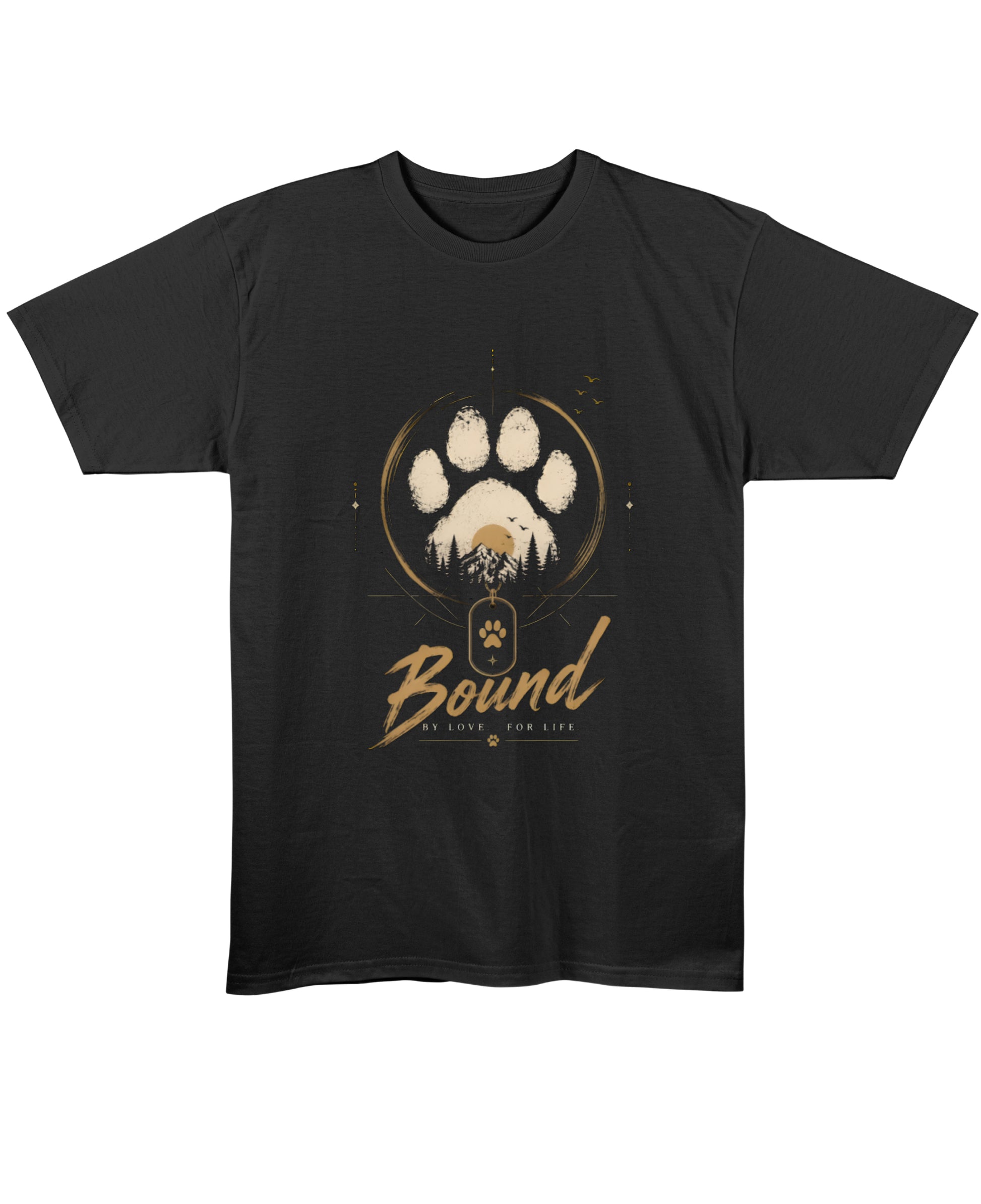 Black Regular Fit T-shirt Front Design