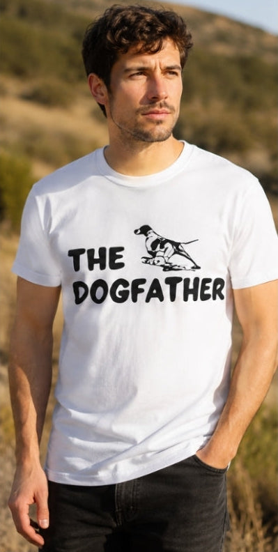 Dogfather white themed t shirt